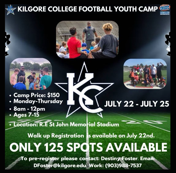 Youth football camp set for July 22-25 in Kilgore for ages 7-15 ...